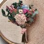 Personalised Hand Embroidered Wedding Bouquet Keepsake, thumbnail 5 of 7