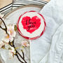 I Love You Heart Valentine's Lollipop, thumbnail 1 of 3
