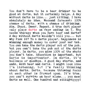 Darts Quotes Gift Print, 3 of 7