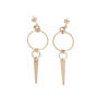 Hanley Elegant Circle And Spike Gold Fill Earrings, thumbnail 3 of 5