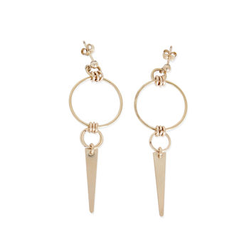 Hanley Elegant Circle And Spike Gold Fill Earrings, 3 of 5
