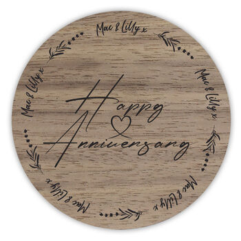 Personalised Happy Anniversary Soy Wax Scented Candle, 2 of 8