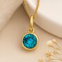 Personalised December Birthstone Necklace In Gold Plated Silver, thumbnail 5 of 12