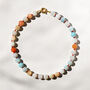 Capri Coast Blue And Earth Gemstone Bead Necklace, thumbnail 1 of 3