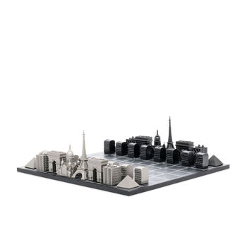 Stainless Steel Skyline Chess Set – Paris Edition, 2 of 6