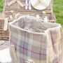 Highclere Classic Four Person Wicker Picnic Hamper, thumbnail 7 of 9