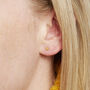 Gold Plated Star Stud Earrings, thumbnail 2 of 5
