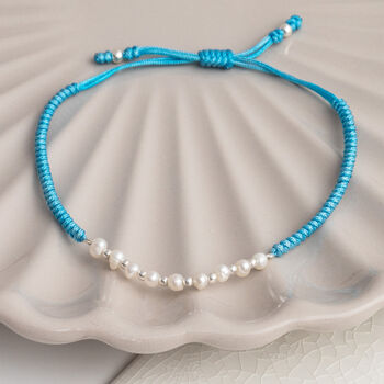 Sterling Silver Pearl Friendship Bracelet, 8 of 12
