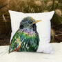 Inky Starling Water Resistant Outdoor Garden Cushion, thumbnail 2 of 8