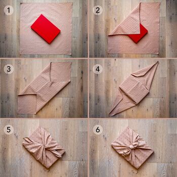 Reusable Recycled Fabric Gift Wrap 'Batik', 4 of 12