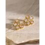 Monaco D’or Vintage Gold Centi Flower Crystal Stud Earrings, thumbnail 1 of 4