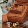 Personalised Large Tan Double Watch Display Case, thumbnail 5 of 5