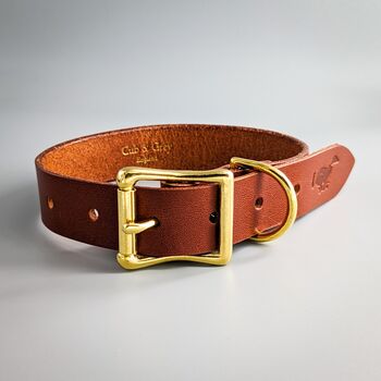 Classic Leather Dog Collar And Lead Set, 8 of 11