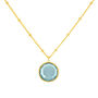 Barcelona March Birthstone Necklace Blue Topaz, thumbnail 3 of 5