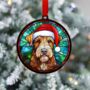 Airedale Terrier In Santa Hat Suncatcher Decoration, thumbnail 3 of 6