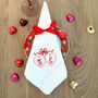 Monogram Heart Linen Napkins, thumbnail 1 of 3