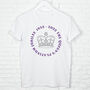 Queen's Platinum Jubilee Silver Crown Adult T Shirt, thumbnail 2 of 3