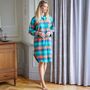 Women's 'Acorn Squash' Check Brushed Cotton Nightshirt, thumbnail 1 of 3