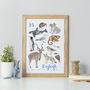 Personalised Animal Alphabet Print Unframed, thumbnail 11 of 12