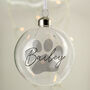 Personalised Dog Memorial Glass Bauble, thumbnail 2 of 2