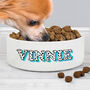 Personalised Blue Spots Pet Bowl 15cm, thumbnail 1 of 2