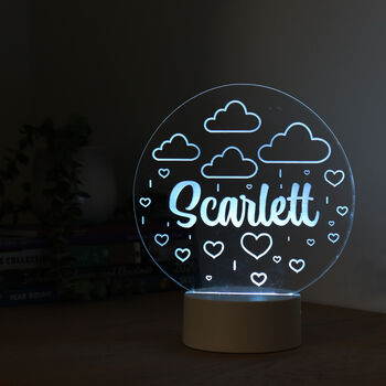 Personalised Clouds LED Night Light, 3 of 5