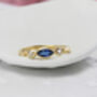 Kyanite And White Topaz Gold Ring, thumbnail 5 of 9