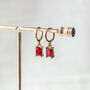 Red Glass Earrings, thumbnail 4 of 10