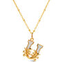 Gold Plated U Initial Necklace With Mother Of Pearl, thumbnail 1 of 6
