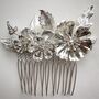The Flora Comb Leaves Flowers Organic Bridal Bridesmaid Comb, thumbnail 4 of 12