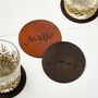 Personalised Leather Coaster, Place Setting, thumbnail 2 of 3