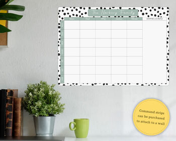 Personalised Spotty Weekly Family Organiser Whiteboard, 6 of 8