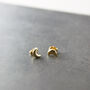 Crescent Moon Stud Earrings, thumbnail 4 of 10