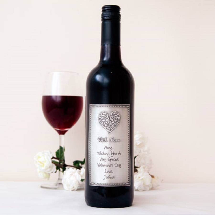 Personalised Red Wine With 'Love' Label, 1 of 6