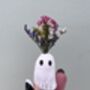 Mini Ghost Vase With Dried Flowers Mothers Day Gift, thumbnail 2 of 7