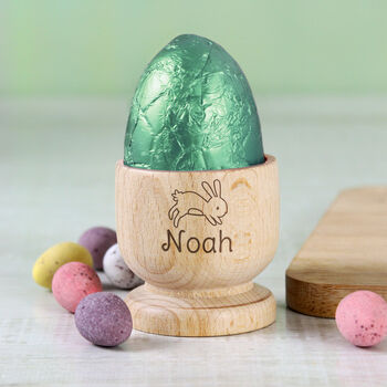 Personalised Wooden Bunny Egg Cup, 6 of 6