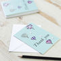 Pack Of Eight Thank You Cards, thumbnail 1 of 3