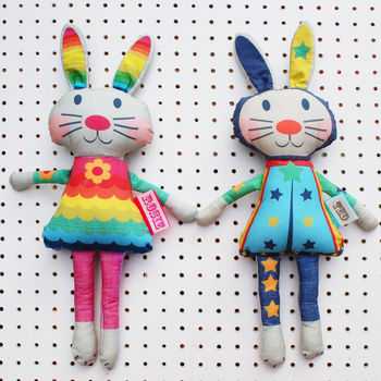 Superhero Easter Bunny Personalised Doll Sewing Kit, 3 of 8