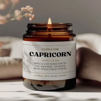 Capricorn Gifts Funny Capricorn Zodiac Candle, 5 of 7