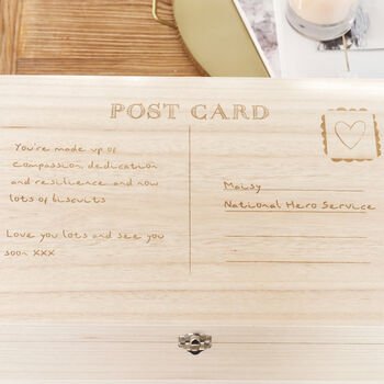 Personalised Postcard Wooden Hamper Box, 3 of 3