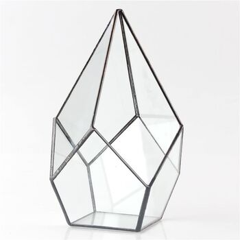 Four Surfaces Diamond Glass Geometric Plants Terrarium, 7 of 7