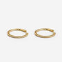 Gold Big Pave Hoop Earrings, Tennis Jewellery, thumbnail 4 of 4