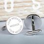 Personalised Any Message Silver Cufflinks, thumbnail 2 of 4