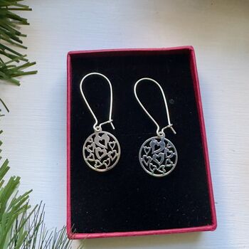 Sterling Silver Disc Drop Earrings, 3 of 6