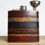 Leather Strips Hip Flask Personalised, thumbnail 4 of 8