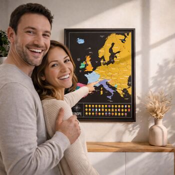 Europe Scratch Off Map With Country Flags Travel Gifts, 3 of 10