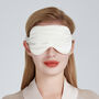 Silk Eye Mask Ivory, thumbnail 1 of 7