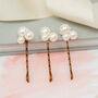 Set Of Three Large Pearl Cluster Bobby Pins, thumbnail 4 of 4