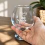 50th Birthday Gift Brandy Snifter Glass, thumbnail 1 of 7