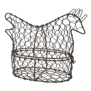 Farmhouse Chicken Wire Kitchen Egg Basket, 2 of 6